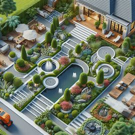 custom hardscaping and garden design for residential property